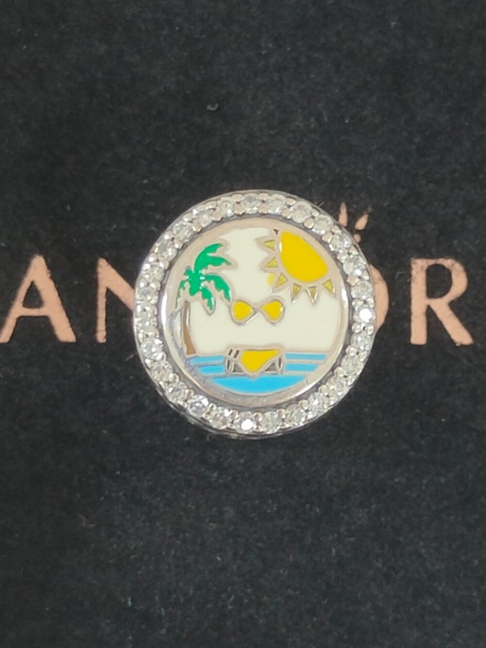 Pandora Curacao Beach Bracelet Charm Bead Travel Destination S925 ALE with box